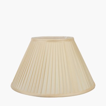 Pacific Lifestyle Bacall Almond Silk Knife Pleat Empire Lampshade 50cm