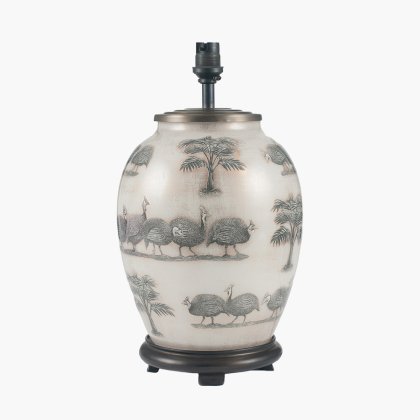 Pacific Lifestyle Guinea Fowl Glass Table Lamp Base - Medium