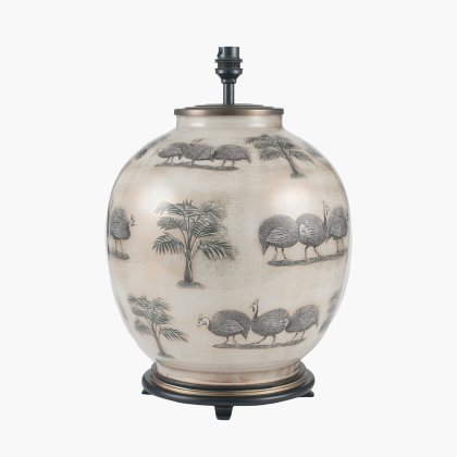 Pacific Lifestyle Guinea Fowl Glass Table Lamp Base - Large