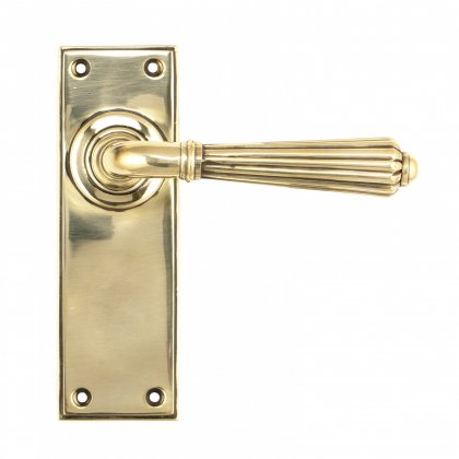 Aged Brass Hinton Lever Latch Set