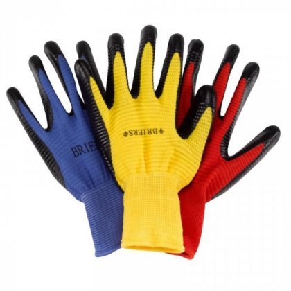 Briers Ribbed Smart Grips Gloves Triple Pack Large/9