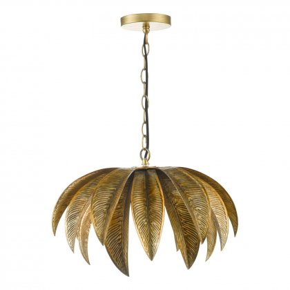 Cara 1 Light Pendant Antique Gold