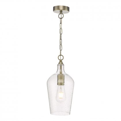 Nida Pendant Antique Brass Glass