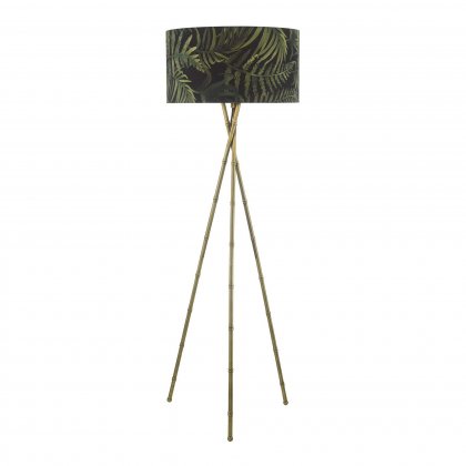Bamboo Floor Lamp Antique Brass Base Only