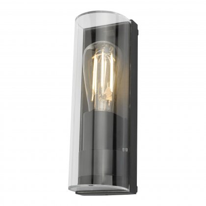 Dar Quenby Outdoor Wall Light Matt Grey Acrylic IP65