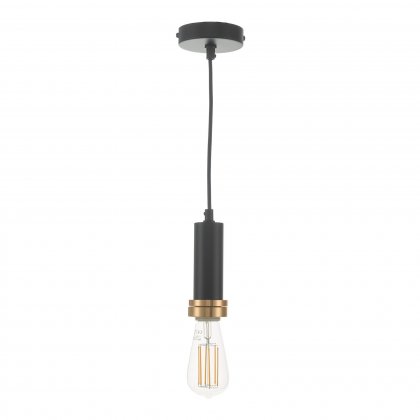 Accessory 1 Light Suspension Matt Black And Copper