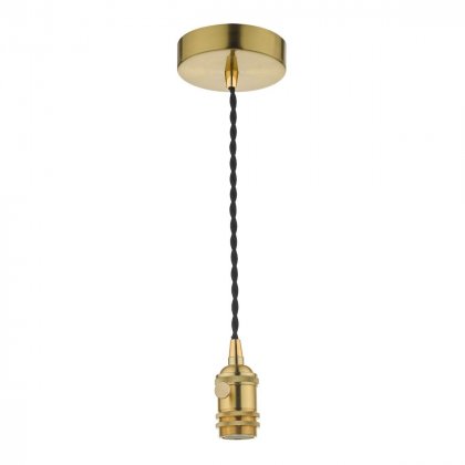 Accessory 1 Light Suspension Brass With Black Cable