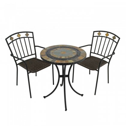 Exclusive Garden Villena 60cm Bistro Table with 2 Malaga Chairs