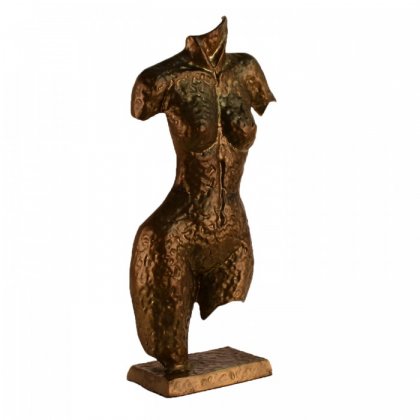 Elur Iron Ornament Torso Sculpture 38cm