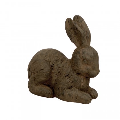 Solstice Sculptures Rabbit 24cm in Rust Effect