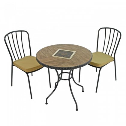 Exclusive Garden Haslemere 71cm Bistro Table with 2 Milan Chairs