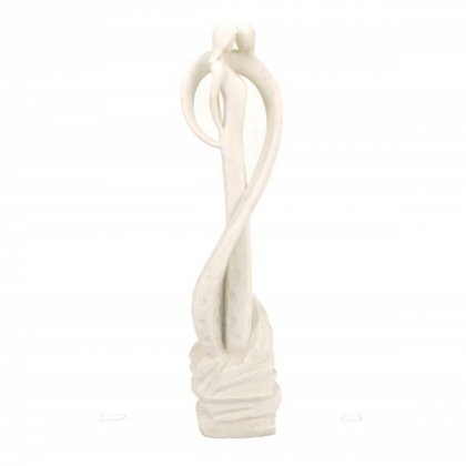 Solstice Sculptures Tender Kiss 82cm in Ivory Effect