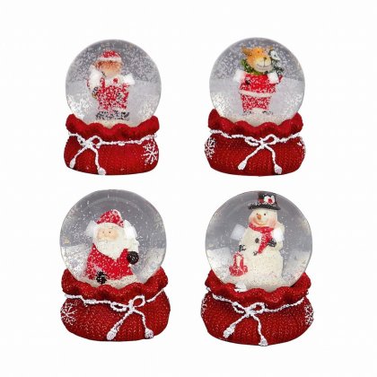 Premier Decorations Waterglobe with Christmas Sack Base 45mm - Assorted