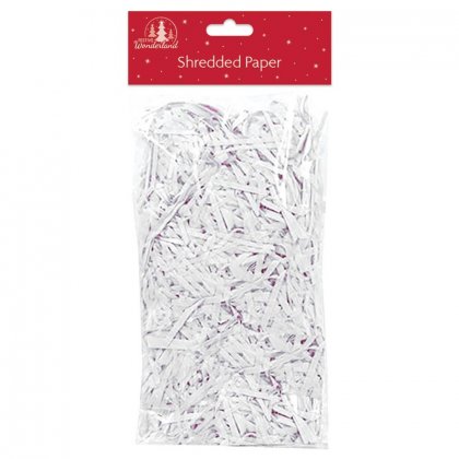 Festive Wonderland Shredded Paper - White