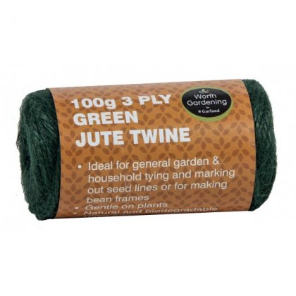 Garland 100g 3 Ply Jute Twine - Green