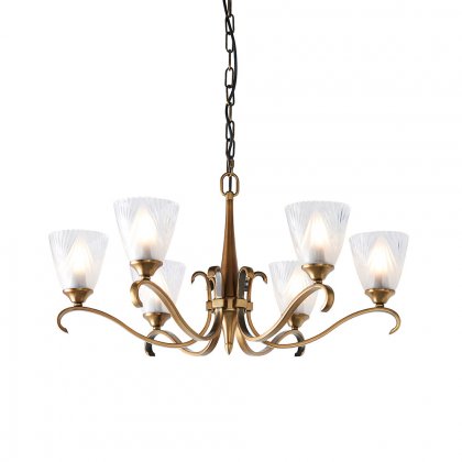 Endon Columbia brass 6lt Pendant