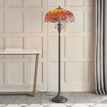 Dragonfly flame 2 light Floor lamp