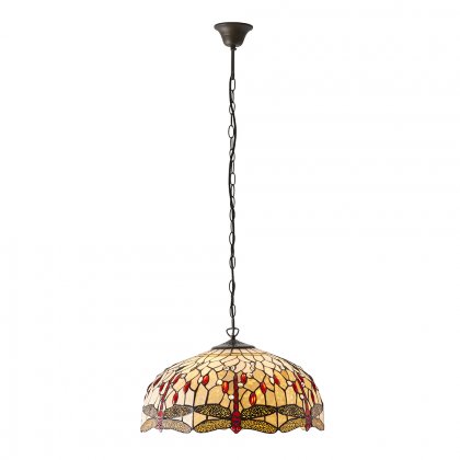 Dragonfly beige 3 light Pendant light