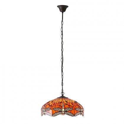 Dragonfly flame 3 light Pendant light