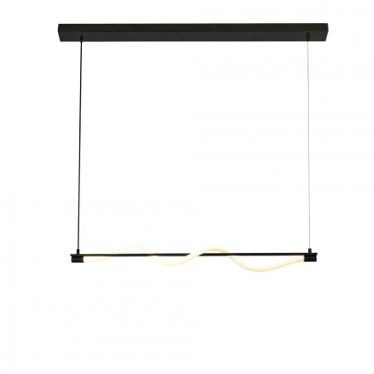 Searchlight Serpent Led Convertible To Semi Flush Pendant, Blk Acrylic