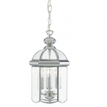 Searchlight Bevelled Lantern Chrome Bevelled Glass Domed 3Lt