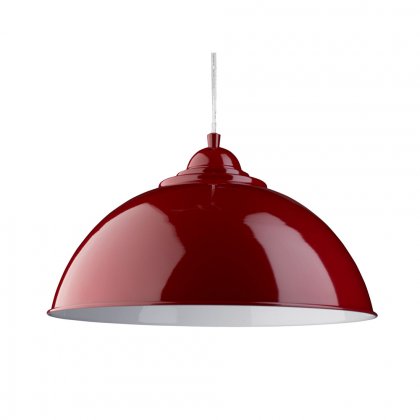 Searchlight Fusion Pendant Half Dome Red