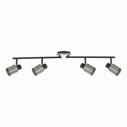 Ryan 4 Light Bar Spotlight Brushed Nickel Matt Black