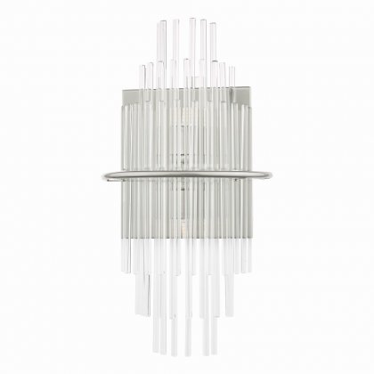 Lukas 2 Light Wall Light Polished Chrome Glass