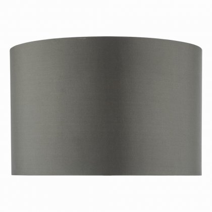 Zeya Grey Faux Silk Drum Shade 37cm