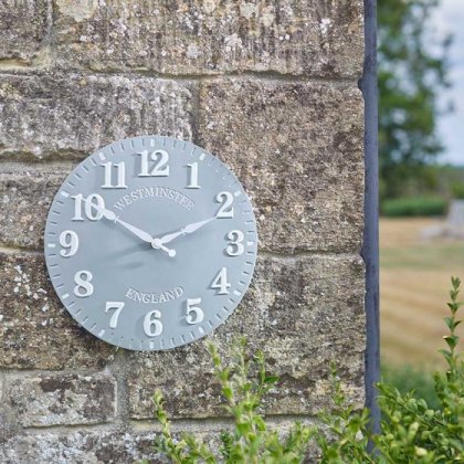 Outside In Westminster Wall Clock - Greystone