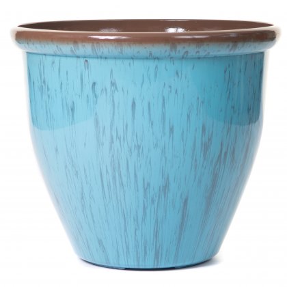 Creekwood Running Glaze Planter 40cm - Aqua