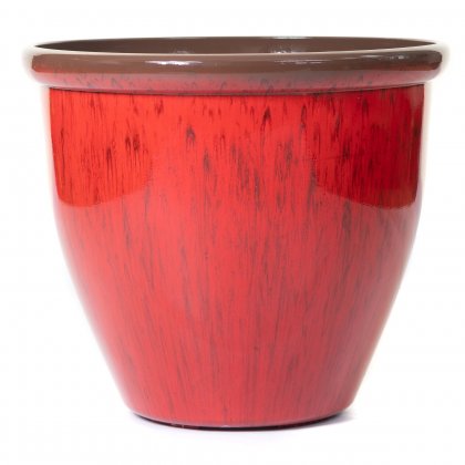 Creekwood Running Glaze Planter 40cm - Red