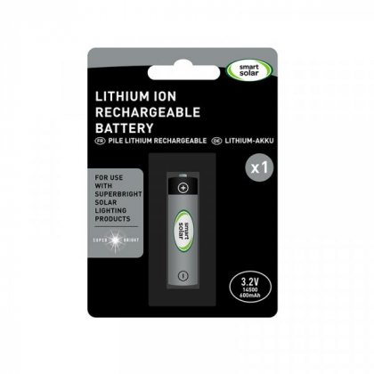 Smart Solar SuperBright Rechargeable 14500 3.2V li-ion 600mAh Battery