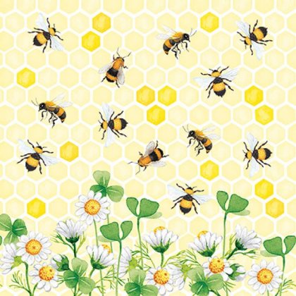 Ambiente 3 Ply Napkin Bees Joy FSC Mix