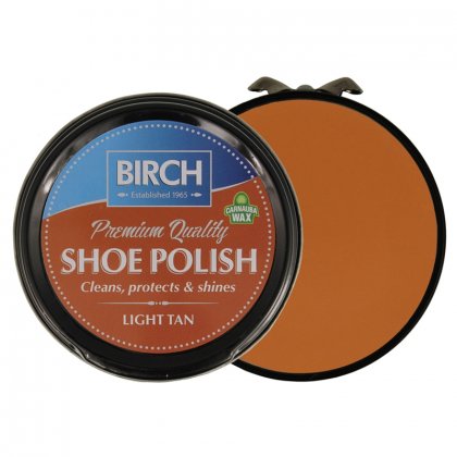 Birch Premium Quality Shoe Polish 50ml - Light Tan