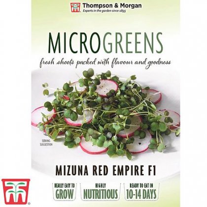 Thompson & Morgan Microgreens Mizuna Red Empire F1