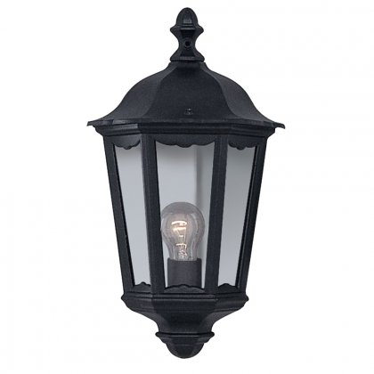 Searchlight Alex Outdoor Wall Light Black 'Half'