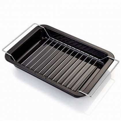 Judge Essentials Enamel Grill Tray with Rack 39 x 25 x 5cm - Granite