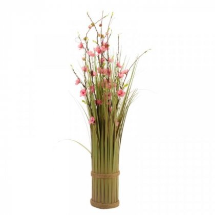 Faux Decor Totally Topiary Faux Bouquet - InLit Pink Blossom