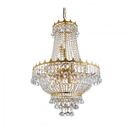 Searchlight Versailles 9 Light 52Cm Gp Crystal Chandelier