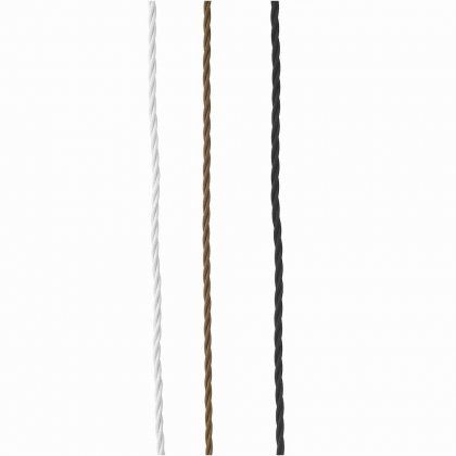David Hunt 3 Core Twisted Braided Cable Black 1 Metre