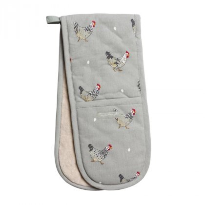 Sophie Allport 100% Cotton Double Oven Glove - Chicken