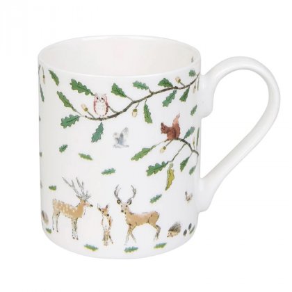 Sophie Allport Standard Fine Bone China Mug 275ml - Woodland Scene