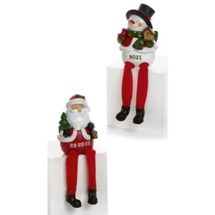 Premier Decorations Polyresin Christmas Character with Dangle Legs 20cm - Assorted