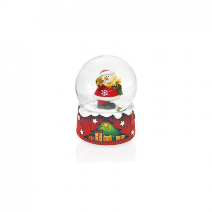 Premier Decorations 65mm Snowman Waterglobe with Tree and Star Base - Assorted
