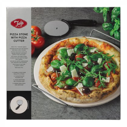 Tala 32cm Pizza Stone with Pizza Cutter