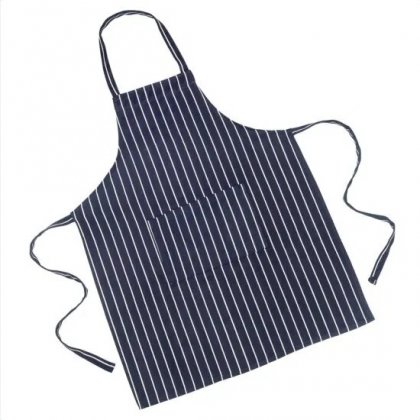 Le Chateau Navy Woven Butchers Stripe Apron