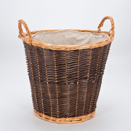 Inglenook Willow Basket with Fixed Linen Liner