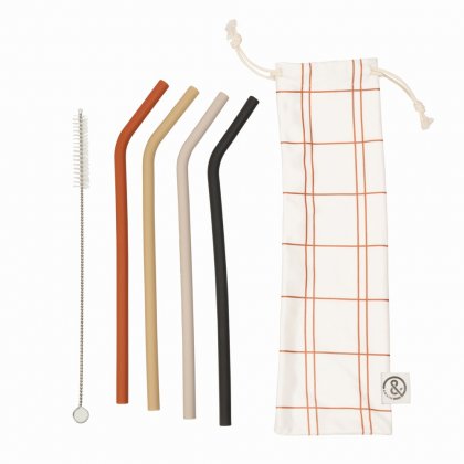 &Again Silicone Straws 4 Pack