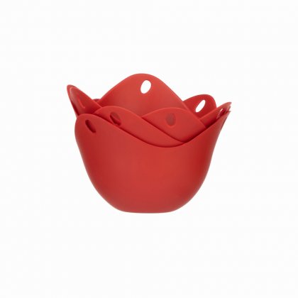 Fusion Twist 4 Pack Silicone Egg Poacher - Assorted
